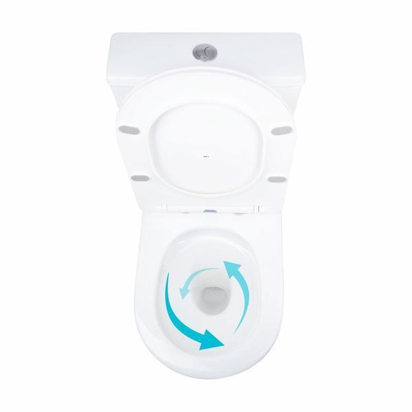 Унітаз підлоговий Qtap Vlasta Ultra Quiet безобідковий з сидінням Soft-close WHITE QT28228300W 2333998868 фото