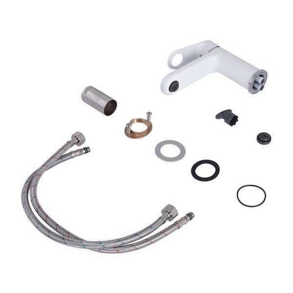 Змішувач для раковини Qtap Jay QTJAY270CRW45551 Chrome/White 2386489090 фото