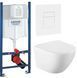 Комплект 5в1: Инсталляция Grohe Rapid + Безободковый Подвесной унитаз Volle AMADEUS 2.0 Vortice + клавиша белая KOER 3027443941 фото 1