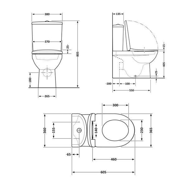 Унітаз підлоговий Qtap Grand Ultra Quiet безобідковий з сидінням Soft-close WHITE QT26228301W 2333998869 фото