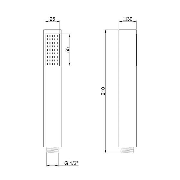 Лійка для ручного душу Qtap Rucni A025N1ZCG SD00042037 фото