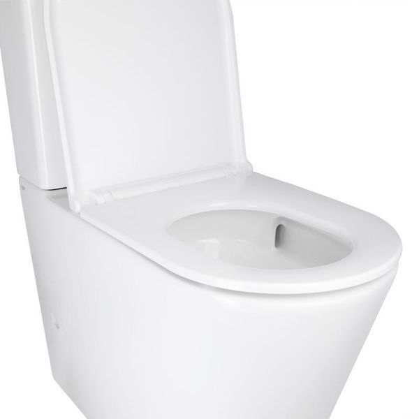 Унитаз-компакт Qtap Scorpio безободочный Ultra Quiet с сиденьем Soft-close QT14222125AUQW SD00050897 фото