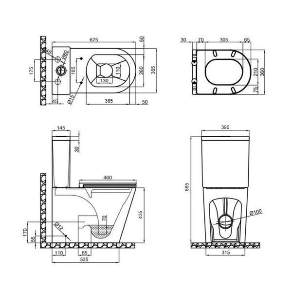 Унитаз-компакт Qtap Scorpio безободочный Ultra Quiet с сиденьем Soft-close QT14222125AUQW SD00050897 фото