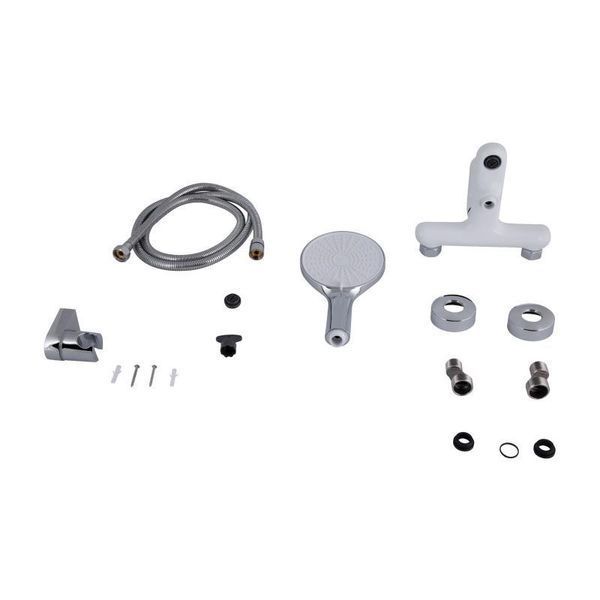 Змішувач для ванни Qtap Jay (з душовим гарнітуром) QTJAY259CRW45553 Chrome/White 2386489091 фото