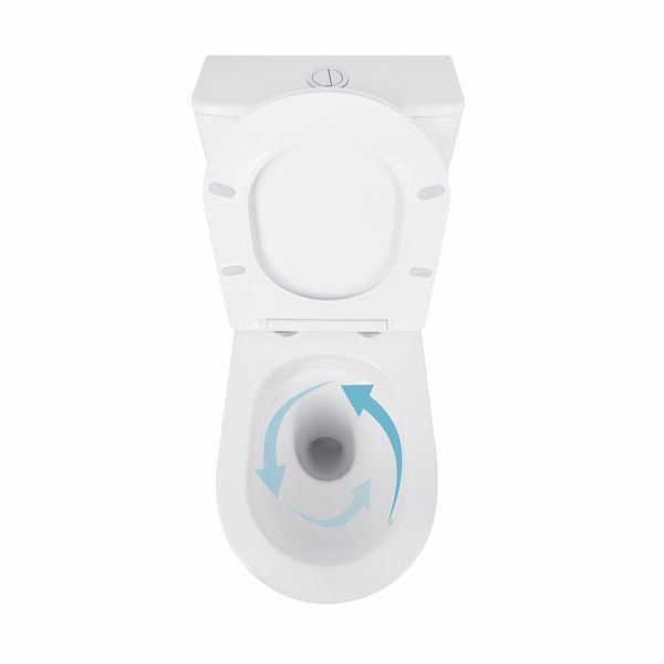 Унитаз-компакт Qtap Scorpio безободочный Ultra Quiet с сиденьем Soft-close QT14222125AUQW SD00050897 фото