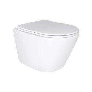 Унитаз подвесной Qtap Swan безободочный Ultra Quiet с сиденьем Soft-close QT16335179W SD00050900 фото