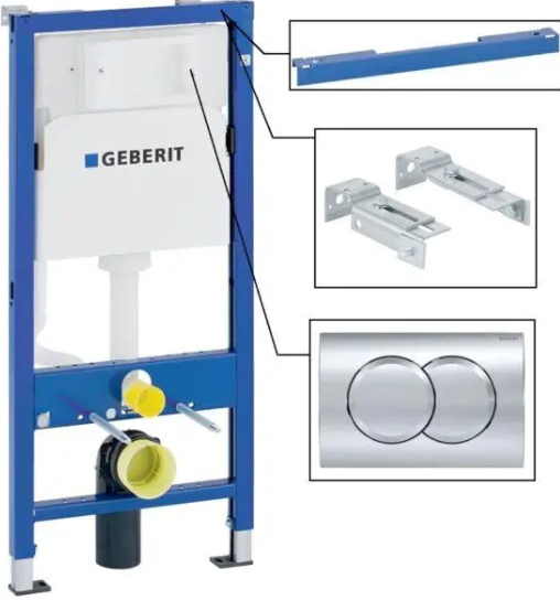 Комплект 5в1: Инсталляция Geberit DUOFIX PRO+Унитаз Venta Flow Rimless с сиденьем Slim Duroplast/ Soft-cl GEVE фото