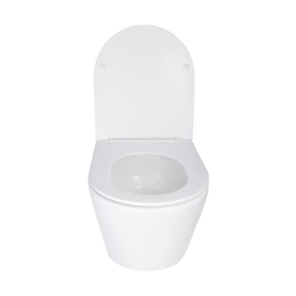 Унитаз подвесной Qtap Swan безободочный Ultra Quiet с сиденьем Soft-close QT16335179W SD00050900 фото