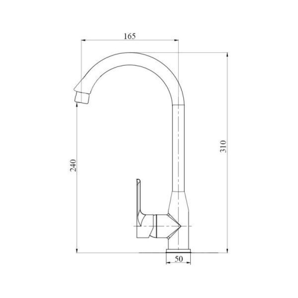 Смеситель для кухни Brinex 35B 007 SD00036353 фото