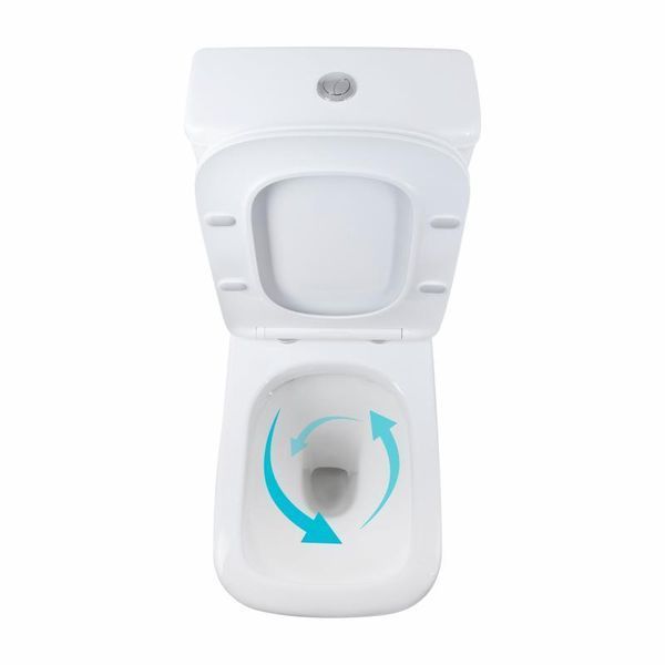 Унітаз підлоговий Qtap Stenava Rimless безобідковий з сидінням Soft-close WHITE QT27228303W 2333998870 фото