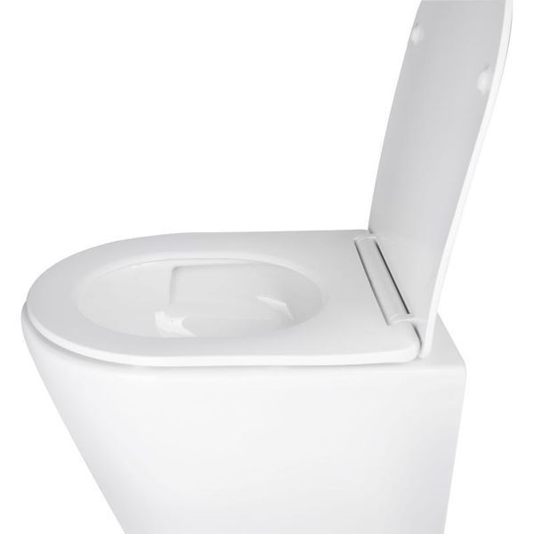 Унитаз подвесной Qtap Swan безободочный Ultra Quiet с сиденьем Soft-close QT16335179W SD00050900 фото