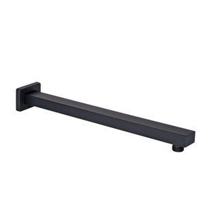 Кронштейн для верхнього душу Qtap Trubice 400 мм прямокутний QTTRU120BLM45929 Black Matt 2262497164 фото