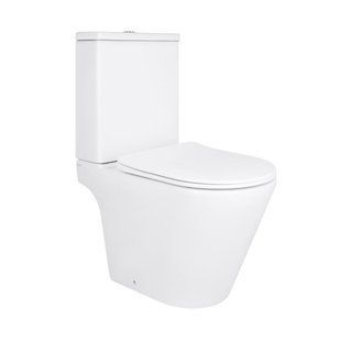Унітаз підлоговий Qtap Dove Rimless безобідковий з сидінням Soft-close WHITE QT06228380BW 2333998871 фото