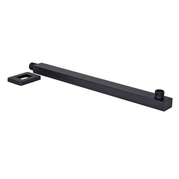 Кронштейн для верхнього душу Qtap Trubice 400 мм прямокутний QTTRU120BLM45929 Black Matt 2262497164 фото