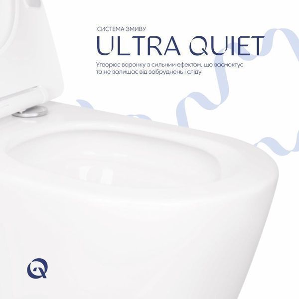 Унитаз подвесной Qtap Scorpio безободочный Ultra Quiet с сиденьем Soft-close QT1433053EUQW SD00050898 фото