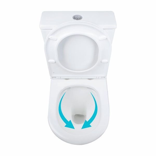 Унітаз підлоговий Qtap Dove Rimless безобідковий з сидінням Soft-close WHITE QT06228380BW 2333998871 фото