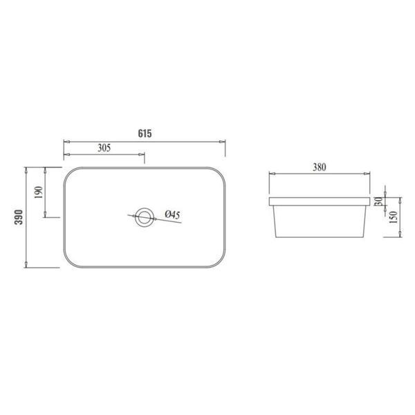 Раковина Qtap Scorpio 610х380х150 White QT1411K491WN 2358525207 фото