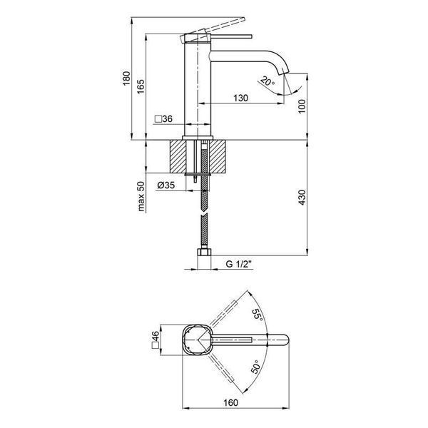 Смеситель для раковины Qtap Robin 1060102B SD00047537 фото