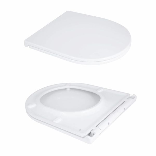 Унітаз підлоговий Qtap Dove Rimless безобідковий з сидінням Soft-close WHITE QT06228380BW 2333998871 фото