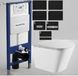 Комплект 5в1: Инсталляция Koller pool +Безободковый Подвесной унитаз Venta Retan Торнадо +Чорная Клавиша 2644998587 фото 8