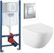 Комплект 5в1: Инсталляция Grohe Rapid + Безободковый Подвесной унитаз Volle AMADEUS 2.0 Vortice + клавиша хром KOER 3027476180 фото 1