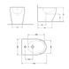 Биде напольное Qtap Robin 565x360x405 Matt black QT13442141CMB SD00043834 фото 8