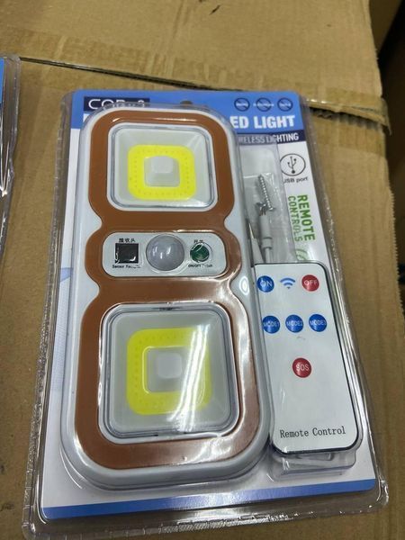 LED светильник аккумуляторный с пультом COBx2 фото