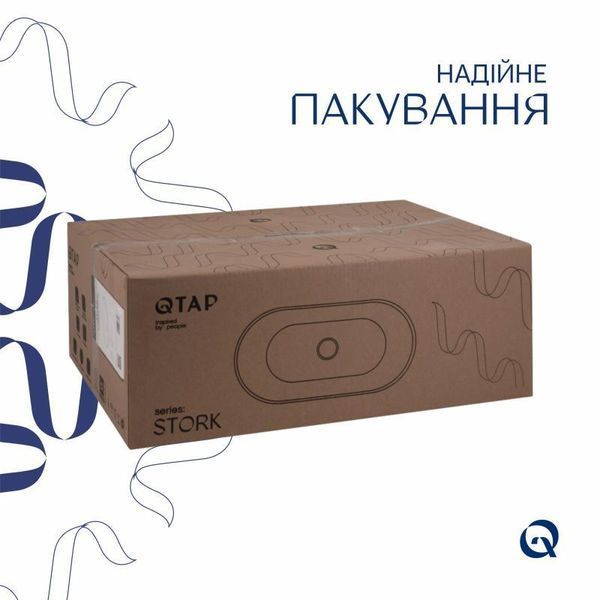 Раковина Qtap Stork 560x395x195 White QT15116030WN 2302881075 фото