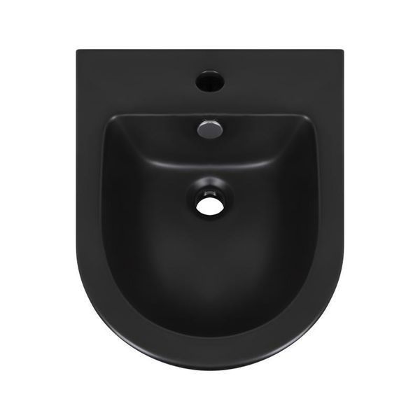 Биде подвесное Qtap Robin 495х370х325 Matt black QT1355046FMB SD00042545 фото