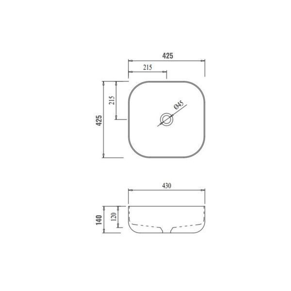 Раковина-чаша Qtap Kolibri 430х430х150 White QT1011K396WN 2358525209 фото
