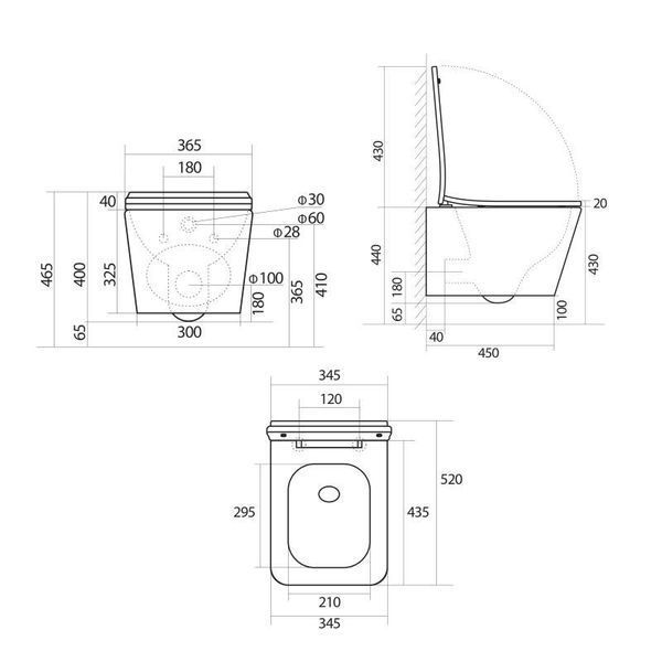 Унітаз підвісний Qtap Tern Ultra Quiet безобідковий з сидінням Soft-close WHITE QT17332303AW 2333998872 фото
