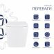 Унітаз підвісний Qtap Tern Ultra Quiet безобідковий з сидінням Soft-close WHITE QT17332303AW 2333998872 фото 3