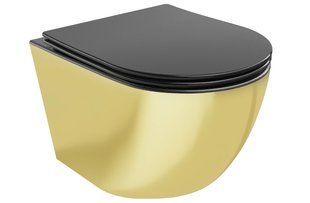Подвесной унитаз MEXEN LENA GOLD BLACK MATT * 2523700195 фото