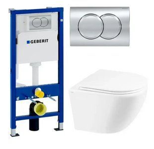Комплект 5в1: Інсталяція Geberit DUOFIX PRO+Унітаз Venta Focus Торнадо з сидінням Slim Duroplast/ Soft-cl 2641073245 фото
