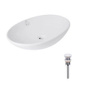 Комплект Qtap Dove: Раковина накладна овальна 625x415x150 мм White + Донний клапан PU02O 2364863854 фото