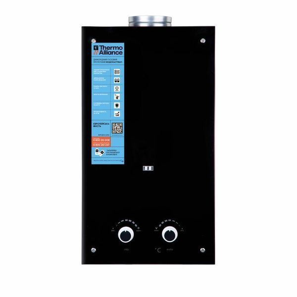 Колонка газовая дымоходная Thermo Alliance JSD20-10GD 10 л панель стеклянная Black SD00030725 фото