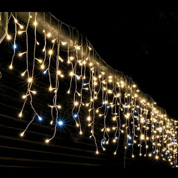 Уличная гирлянда бахрома теплый свет 200 LED 10 метров +Подарок 2448501422 фото