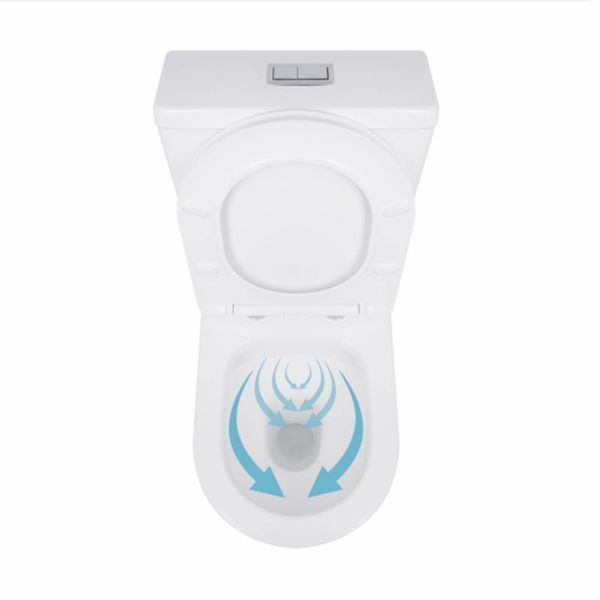 Унитаз-компакт Qtap Stork безободковый с сиденьем Soft-close QT15222179W SD00036226 фото