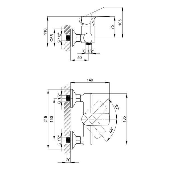 Смеситель для душа Qtap Svitava 4011107C SD00042014 фото