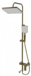 HAIBA KUBUS 009-J BRUSHED GOLD Душевая колонна со смесителем 2724039444 фото