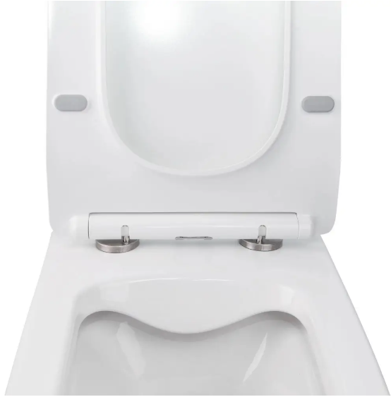 Інсталяція GEBERIT з кнопкою+Унітаз Crow підвісний Rimless 520х360х290 мм із сидінням Slim Duroplast/ Soft-clos GB CR1 фото