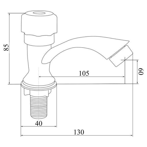 Кран на одну воду для раковины Brinex BW 0221 SD00033041 фото