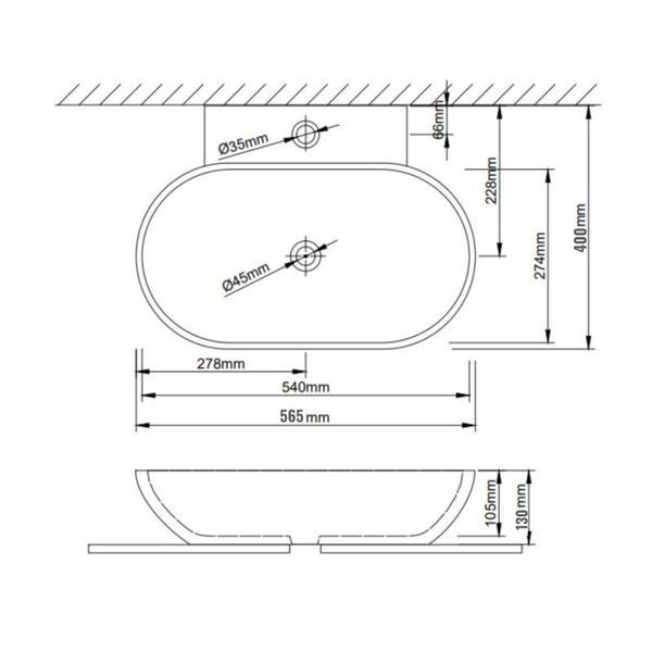 Раковина Qtap Cardinal 565х400х130 White QT0411K177WN 2358525210 фото