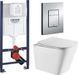 Комплект 5в1: Инсталляция Grohe Rapid + Безободковый Подвесной унитаз Venta Retan Торнадо + клавиша хром 2645010927 фото 1