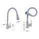 Змішувач для кухні Lidz Aria 015F31 з гнучким виливом (k35) LDARI015F31GNK31871 Grey / Nickel 2333998873 фото 2