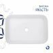 Раковина накладна Qtap Virgo N прямокутна без донного клапана WHITE QT18116308W 2425525659 фото 4