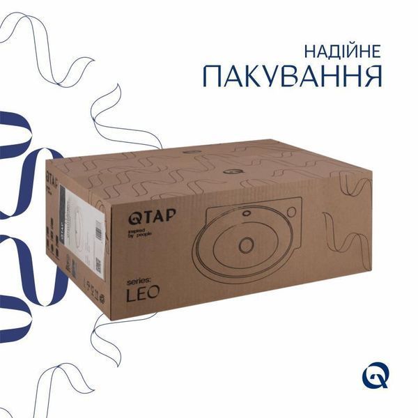 Раковина Qtap Leo 430x290x140 White QT11115011RWN 2302881079 фото