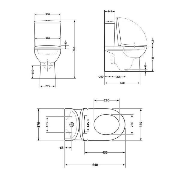 Унітаз підлоговий Qtap Swan Ultra Quiet з сидінням Soft-close 640x360x835 мм QT16222182TW White 2432148718 фото