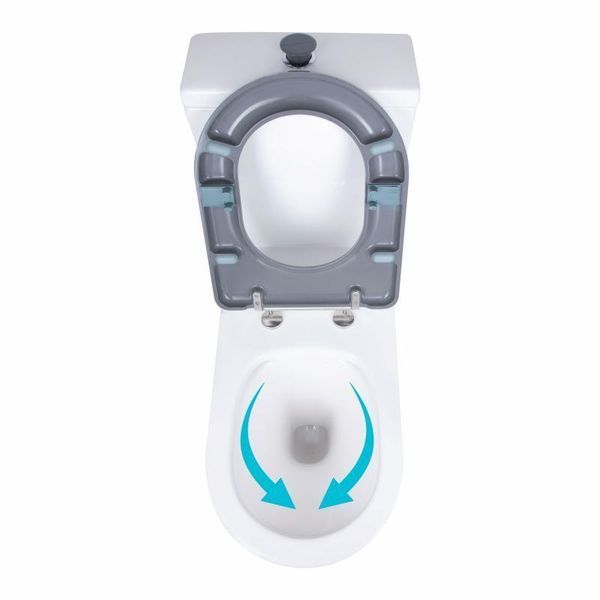 Унітаз підлоговий Qtap Freedom інклюзивний Rimless безобідковий з сидінням Soft-close WHITE QT22226098W 2359814583 фото