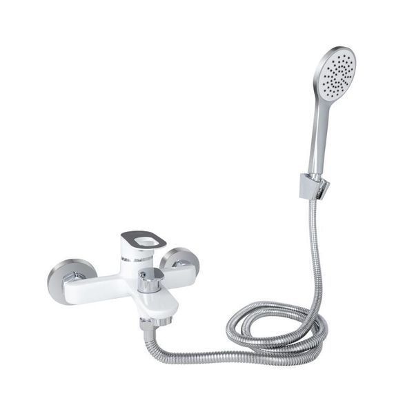 Змішувач для ванни Lidz Latwa 006 (з душовим гарнітуром) (k35) LDLAT006WHI45424 White SD00051548 фото